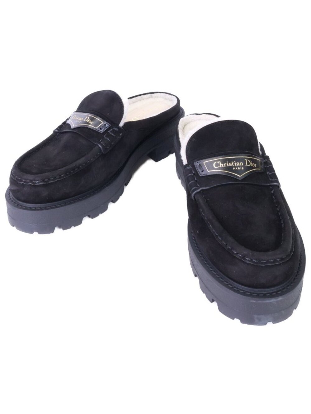 Dior Boy Shearling Fleece Mules
